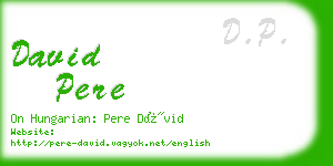 david pere business card